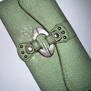Guess Mint Green Buckle Wallet